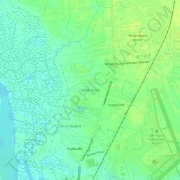 Mappa topografica Seitter Acres, altitudine, rilievo