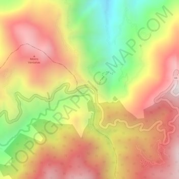Mappa topografica La Corcova, altitudine, rilievo