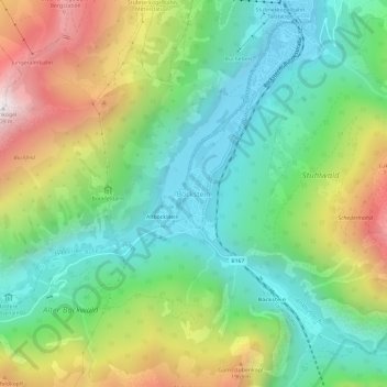 Mappa topografica Böckstein, altitudine, rilievo