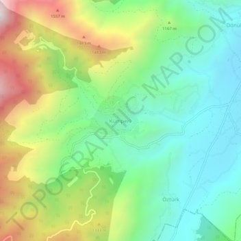 Mappa topografica Kümperli, altitudine, rilievo