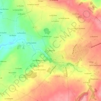 Mappa topografica Les Morelles, altitudine, rilievo