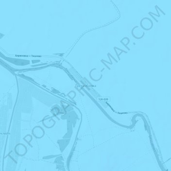 Mappa topografica Трехизбинка, altitudine, rilievo
