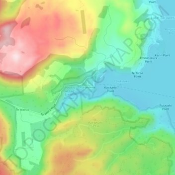 Mappa topografica Punaromia, altitudine, rilievo