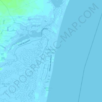 Mappa topografica DeBordieu Colony, altitudine, rilievo