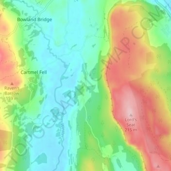 Mappa topografica Pool Bank, altitudine, rilievo