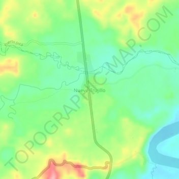 Mappa topografica Nuevo Trujillo, altitudine, rilievo