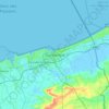 Mappa topografica Dunkerque, altitudine, rilievo