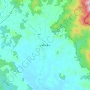 Mappa topografica Nong Bon, altitudine, rilievo