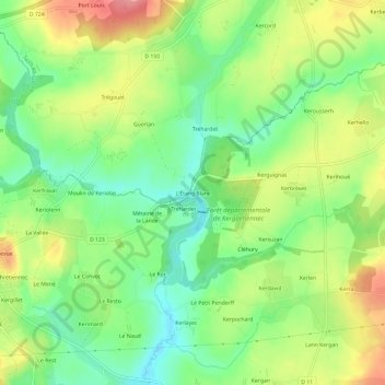 Mappa topografica L'Étang Blanc, altitudine, rilievo