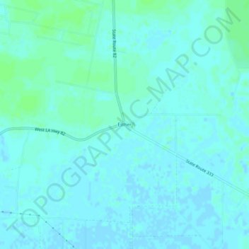Mappa topografica Esther, altitudine, rilievo