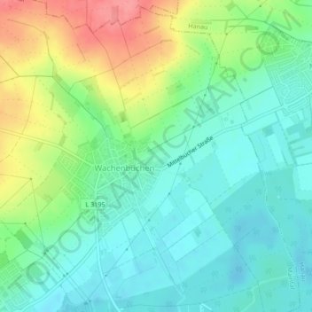 Mappa topografica Am Lindenbaum, altitudine, rilievo