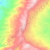 Mappa topografica Rocking Peak, altitudine, rilievo