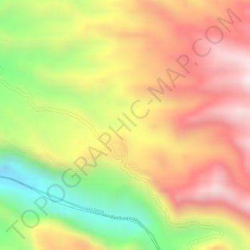 Mappa topografica Los Robles, altitudine, rilievo