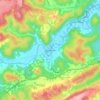 Mappa topografica Lake Shawnee, altitudine, rilievo
