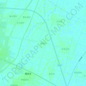 Mappa topografica 甘泉村, altitudine, rilievo