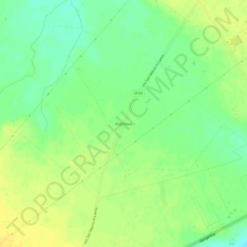 Mappa topografica Arpinova, altitudine, rilievo