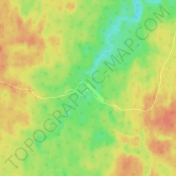 Mappa topografica Most, altitudine, rilievo