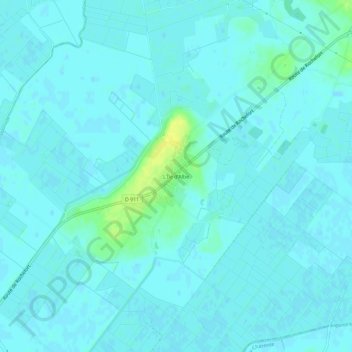 Mappa topografica L'Île d'Albe, altitudine, rilievo