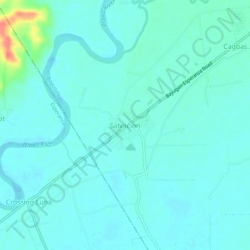 Mappa topografica Salvacion, altitudine, rilievo