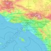 Mappa topografica South Los Angeles, altitudine, rilievo
