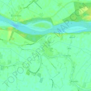 Mappa topografica Villa Saviola, altitudine, rilievo