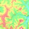 Mappa topografica Glen Massey, altitudine, rilievo
