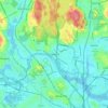 Mappa topografica Medford, altitudine, rilievo