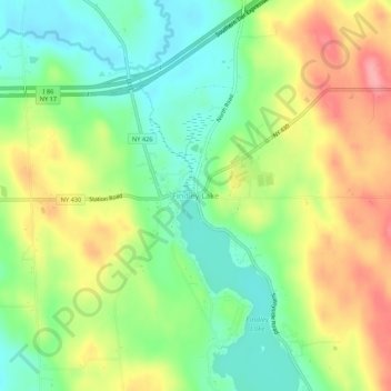Mappa topografica Findley Lake, altitudine, rilievo