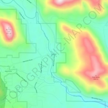 Mappa topografica Stabler, altitudine, rilievo
