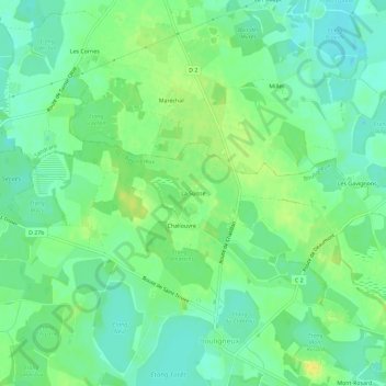 Mappa topografica La Suisse, altitudine, rilievo