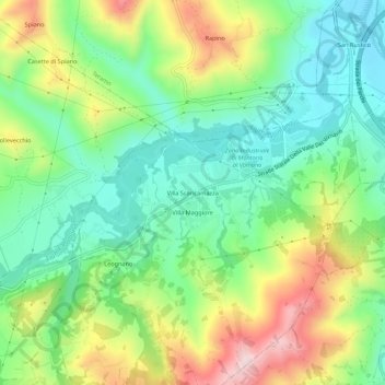 Mappa topografica Villa Scaricamazza, altitudine, rilievo