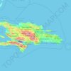 Mappa topografica Monseñor Nouel, altitudine, rilievo