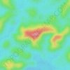 Mappa topografica Montagne Cariacou, altitudine, rilievo