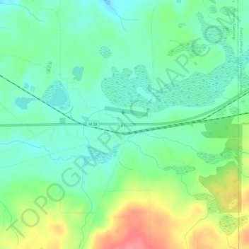 Mappa topografica Sidnaw, altitudine, rilievo