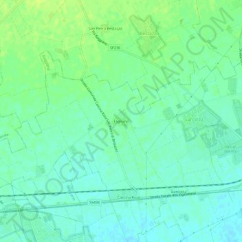 Mappa topografica Fagnano, altitudine, rilievo