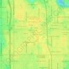 Mappa topografica Tampa Gardens, altitudine, rilievo