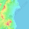 Mappa topografica Artemida, altitudine, rilievo
