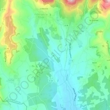 Mappa topografica La Gondrone, altitudine, rilievo