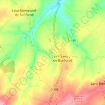 Mappa topografica La Mabilière, altitudine, rilievo