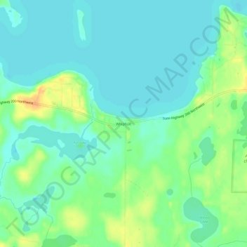 Mappa topografica Whipholt, altitudine, rilievo