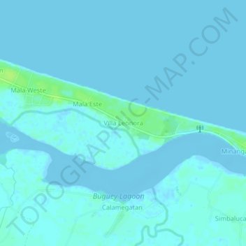 Mappa topografica Villa Leonora, altitudine, rilievo
