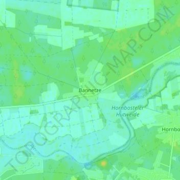 Mappa topografica Bannetze, altitudine, rilievo