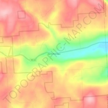 Mappa topografica North Pharsalia, altitudine, rilievo