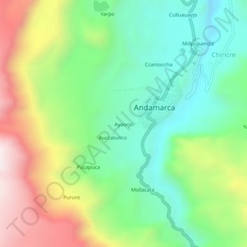 Mappa topografica Ayaorjo, altitudine, rilievo