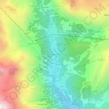 Mappa topografica Anderbatt, altitudine, rilievo