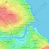 Mappa topografica North Shields, altitudine, rilievo