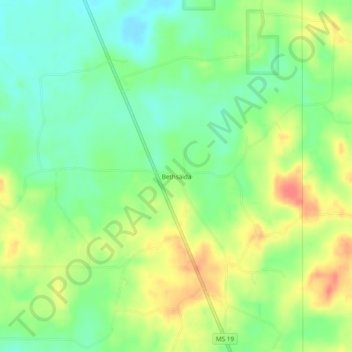 Mappa topografica Bethsaida, altitudine, rilievo