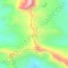 Mappa topografica Rainbow Mountain, altitudine, rilievo