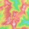 Mappa topografica Bric Roccia Nera, altitudine, rilievo