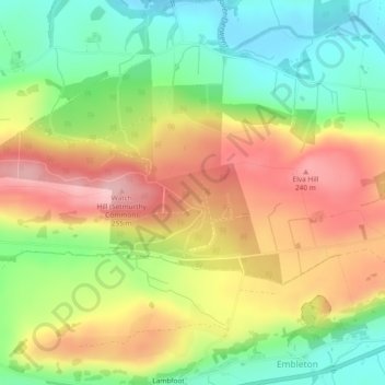 Mappa topografica Setmurthy Common, altitudine, rilievo